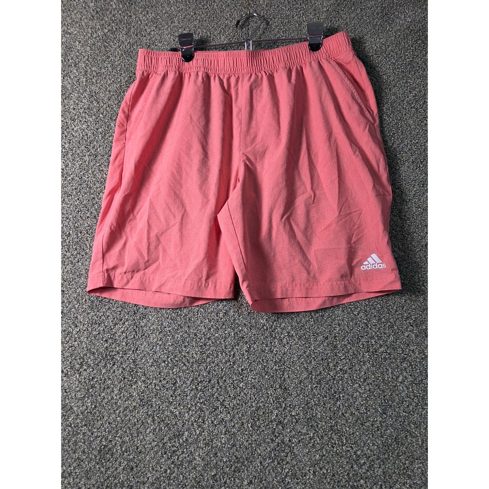 Adidas Running Shorts Womens Large Pink Excellent Polyester Stretch Athletic